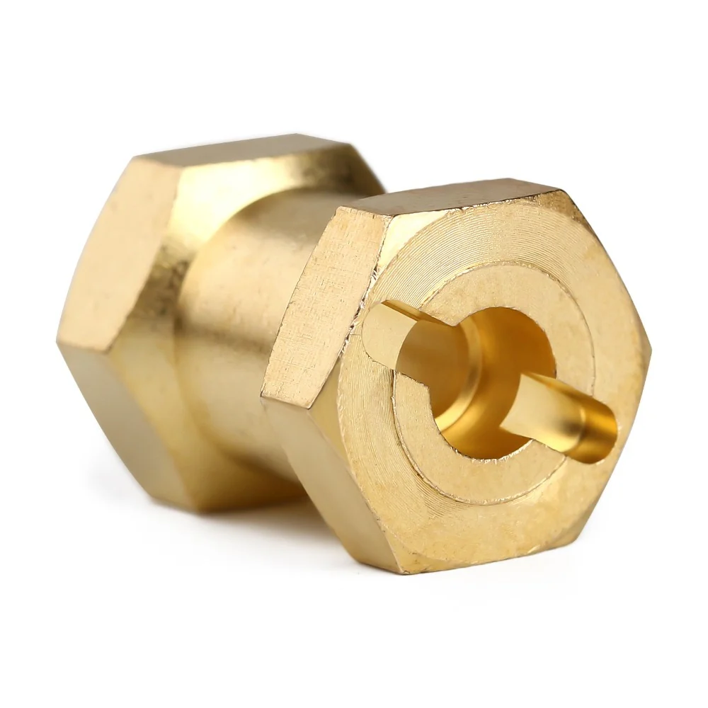 INJORA 4PCS 12mm Heavy Brass Wheel Hex Hub Extenders for SCX10 & SCX10 II - Image 7