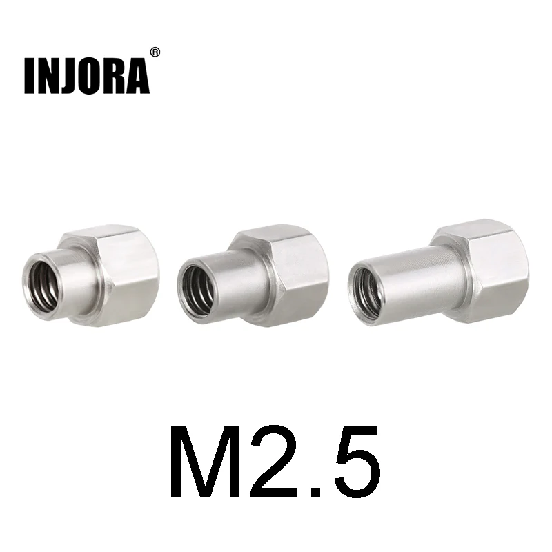 INJORA 4PCS 2/3/4.5mm M2.5 Long Nuts for 1/18 TRX4M