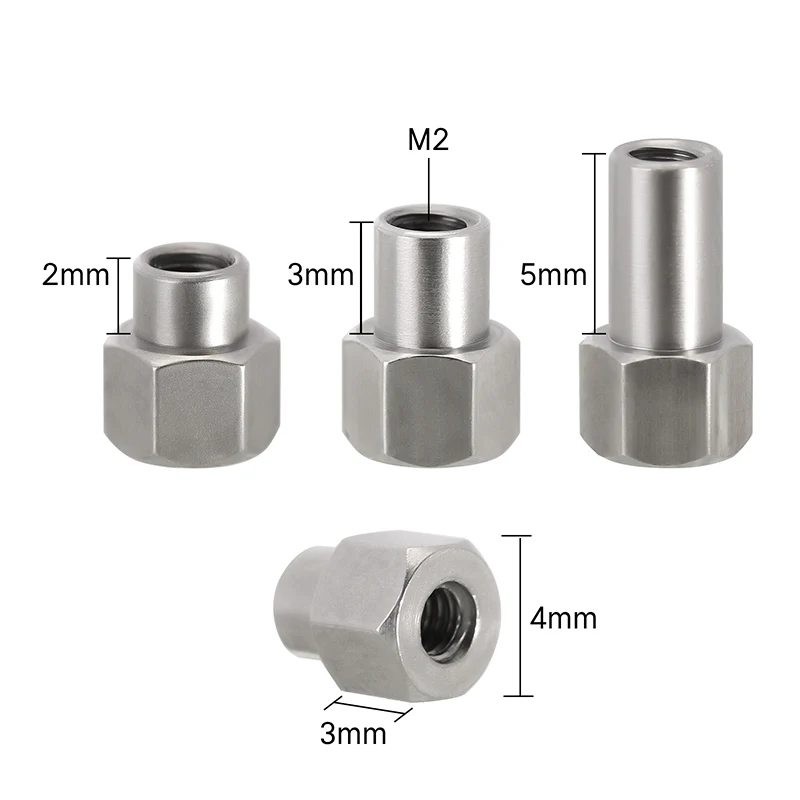 INJORA 4PCS 2/3/5mm M2 Long Nuts for 1/24 SCX24 AX24 - Image 15