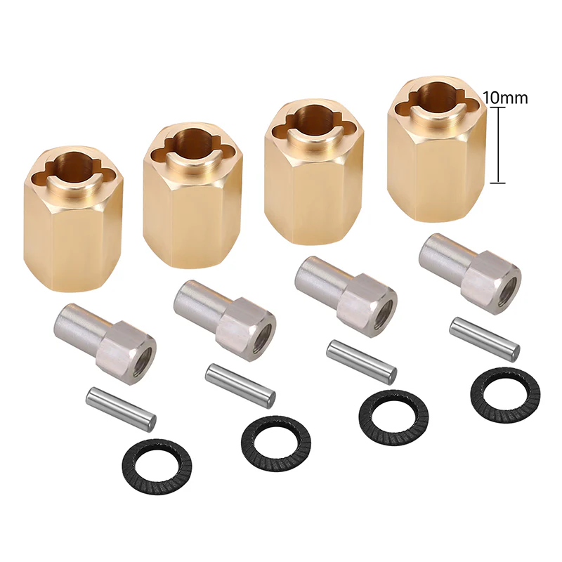 INJORA 4PCS 5/6/7/10mm Brass Wheel Hex Hub Extenders for 1/18 TRX4M Upgrade (4M-02) - Image 12
