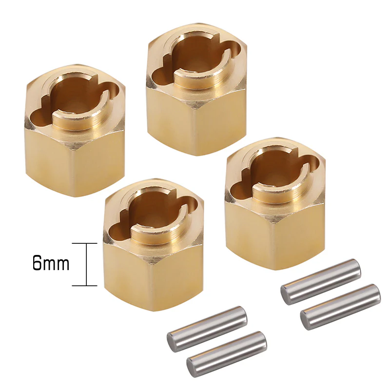 INJORA 4PCS 5/6/7/10mm Brass Wheel Hex Hub Extenders for 1/18 TRX4M Upgrade (4M-02) - Image 5
