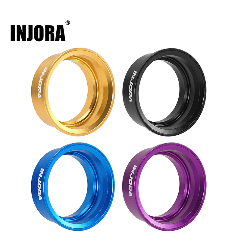 INJORA 4pcs Aluminum Wheel Barrels for 1.0" ModuWheel