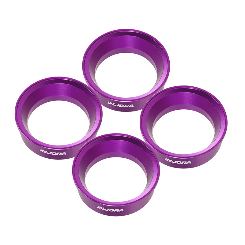 INJORA 4pcs Aluminum Wheel Barrels for 1.3" ModuWheel - Image 2