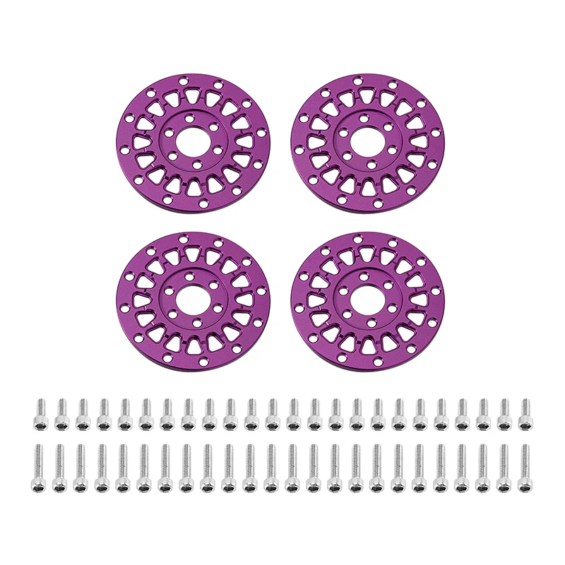 INJORA 4pcs Aluminum Wheel Faces for 1.3" ModuWheel - Image 3