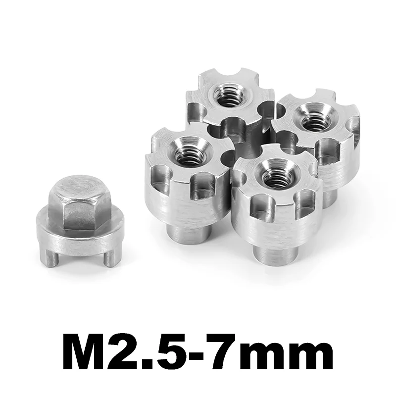 INJORA Stainless Steel Wheel Nuts 6/7/8.5mm for 1/18 TRX4M (M2.5) - Image 9
