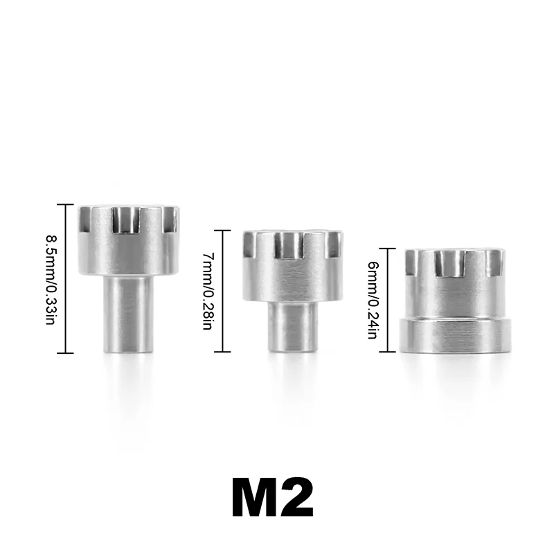 INJORA Stainless Steel Wheel Nuts 6/7/8.5mm for 1/24 SCX24 AX24 (M2) - Image 23