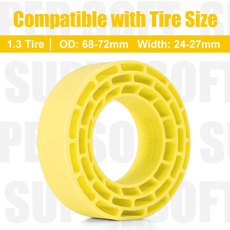 INJORA Silicone Rubber Inserts for 1.3" 68-72mm Tires (1370) - Image 6