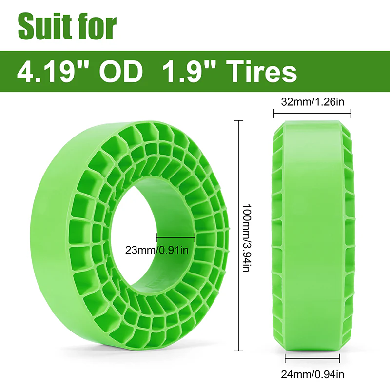 INJORA Silicone Rubber Inserts for 1.9" 108-110mm(4.35" OD) Tires (1907) - Image 3