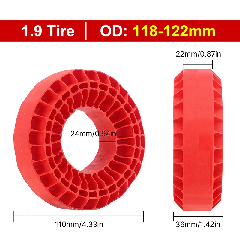 [US Warehouse] INJORA 4pcs Silicone Rubber Inserts for 118-122mm(4.75" OD) 1.9" Tires (1906) - Image 17