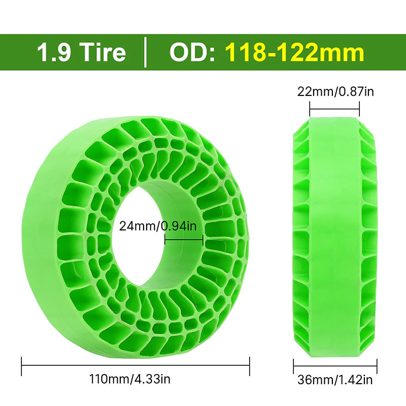 [US Warehouse] INJORA 4pcs Silicone Rubber Inserts for 118-122mm(4.75" OD) 1.9" Tires (1906) - Image 3