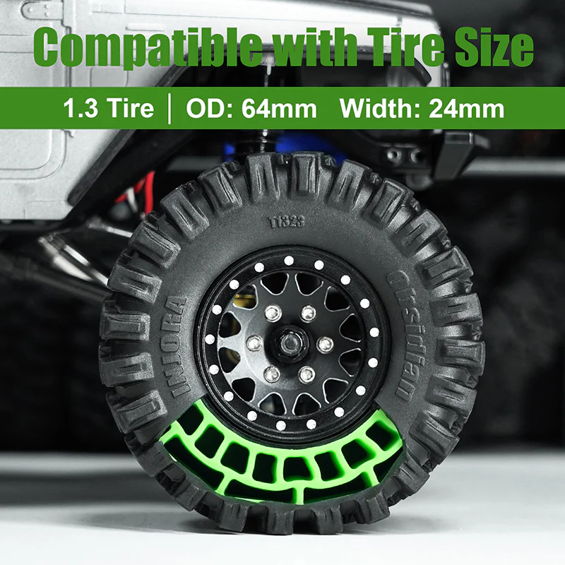 INJORA Silicone Rubber Inserts for 1.3" 64*24mm Tires (1365) - Image 16