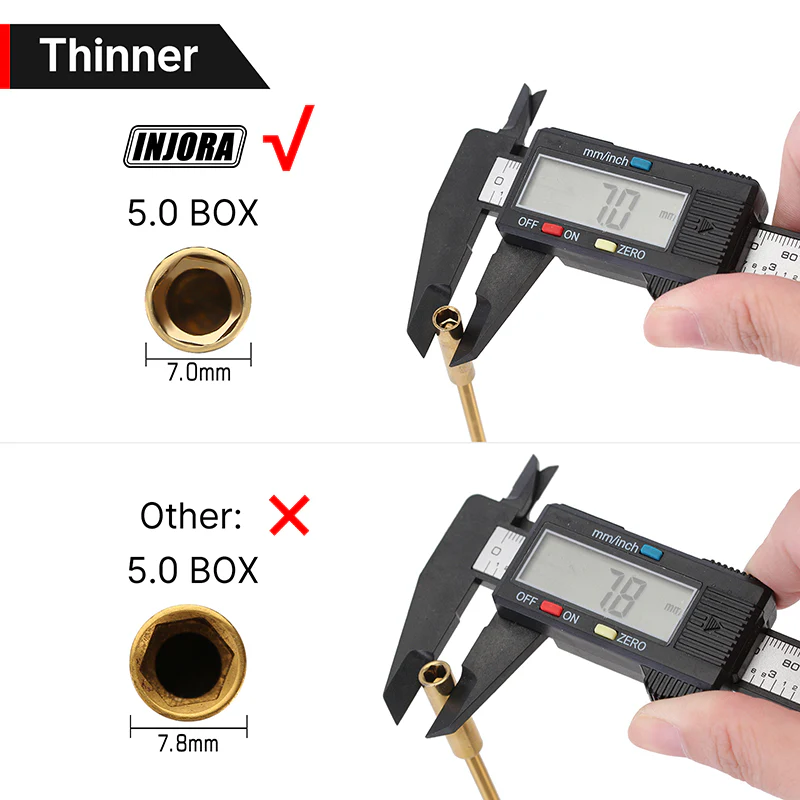 INJORA 5.0mm Hex Nut Driver Thin Walled Hexagon Wrench Socket for 1/18 TRX4M - Image 6
