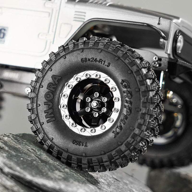 INJORA 1.3" Aluminium -5.25mm Offset Wheels for Micro Crawlers (W1313) - Image 4