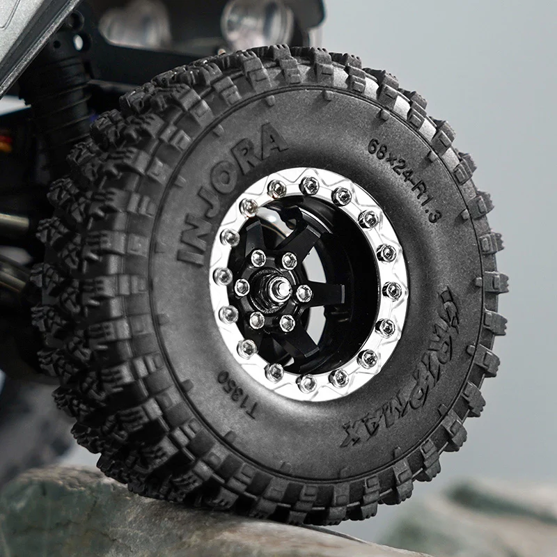 INJORA 1.3" Aluminium -5.25mm Offset Wheels for Micro Crawlers (W1313) - Image 5
