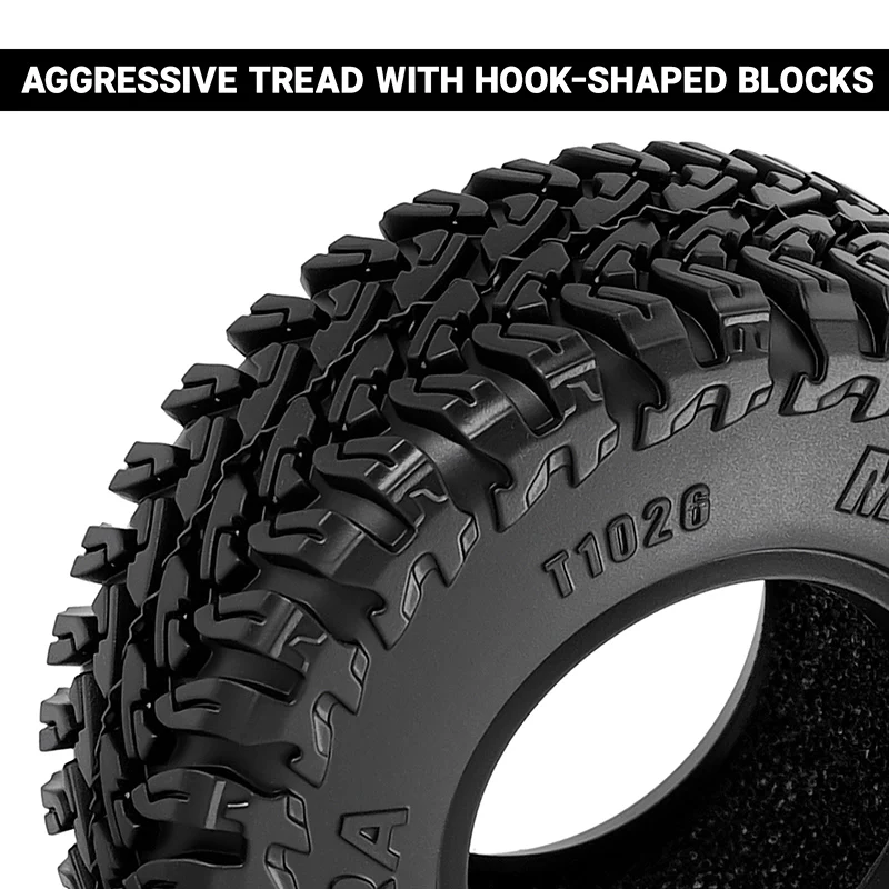 INJORA 1.0" 52*19mm MAVERIX M/T Tires (T1026) (4) - Image 3