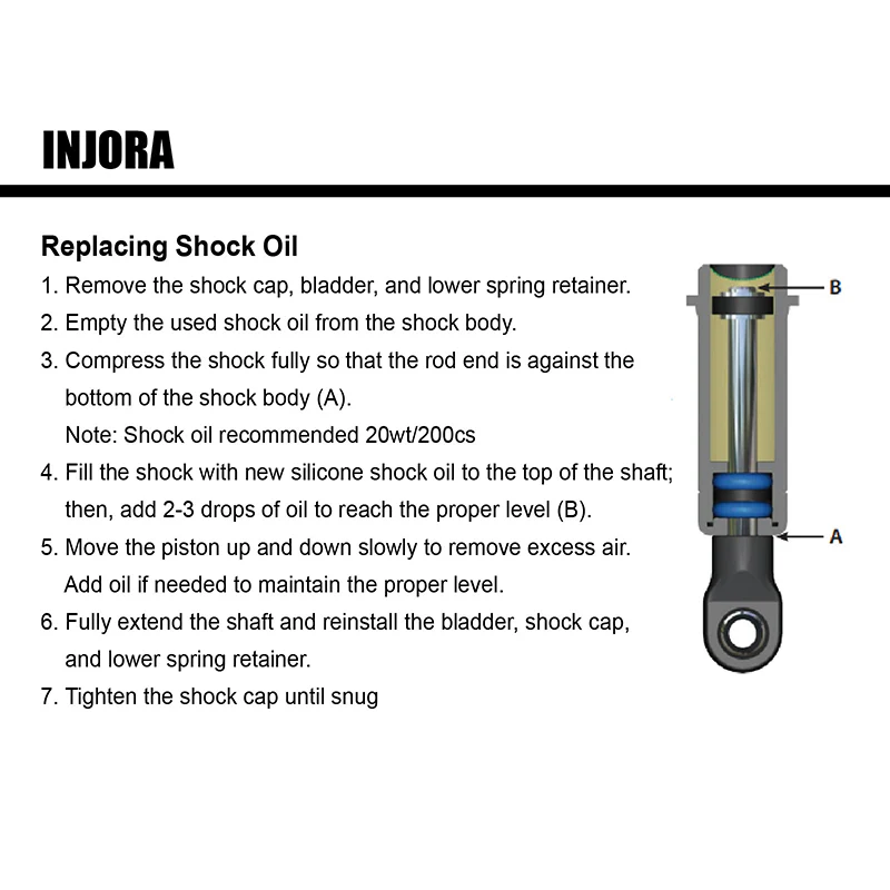 INJORA 53mm Aluminum Threaded Oil Shocks for 1/18 TRX4M (4M-24) - Image 19