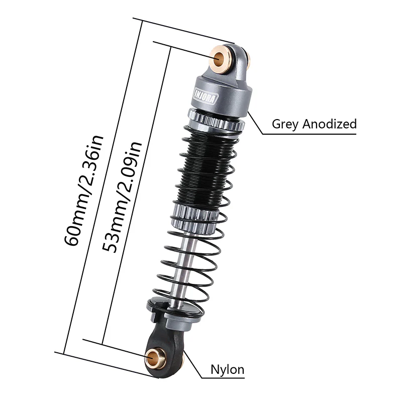 INJORA 53mm Threaded Oil Shocks for 1/18 Redcat Ascent-18 HPI Venture18 - Image 9