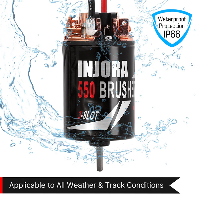 [Clearance Sale] INJORA 550 3-SLOT Waterproof Brushed Motor 11T 16T 23T 28T 37T for 1/10 RC Crawlers (INM09) - Image 6