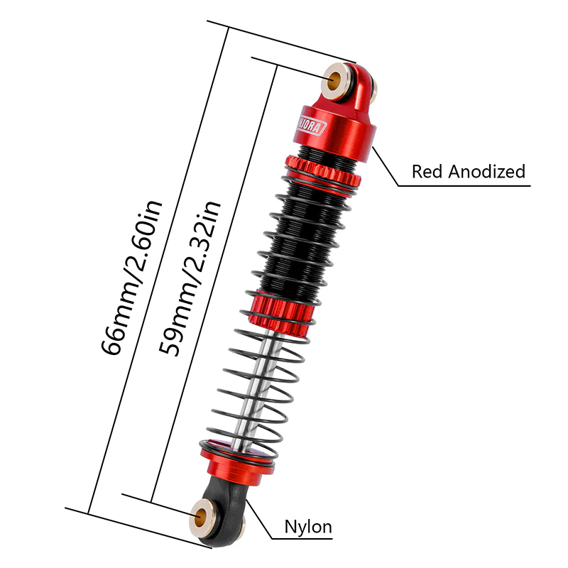 [US Warehouse] INJORA 59mm Long Threaded Oil Shocks for 1/18 TRX4M (4M-42) - Image 11
