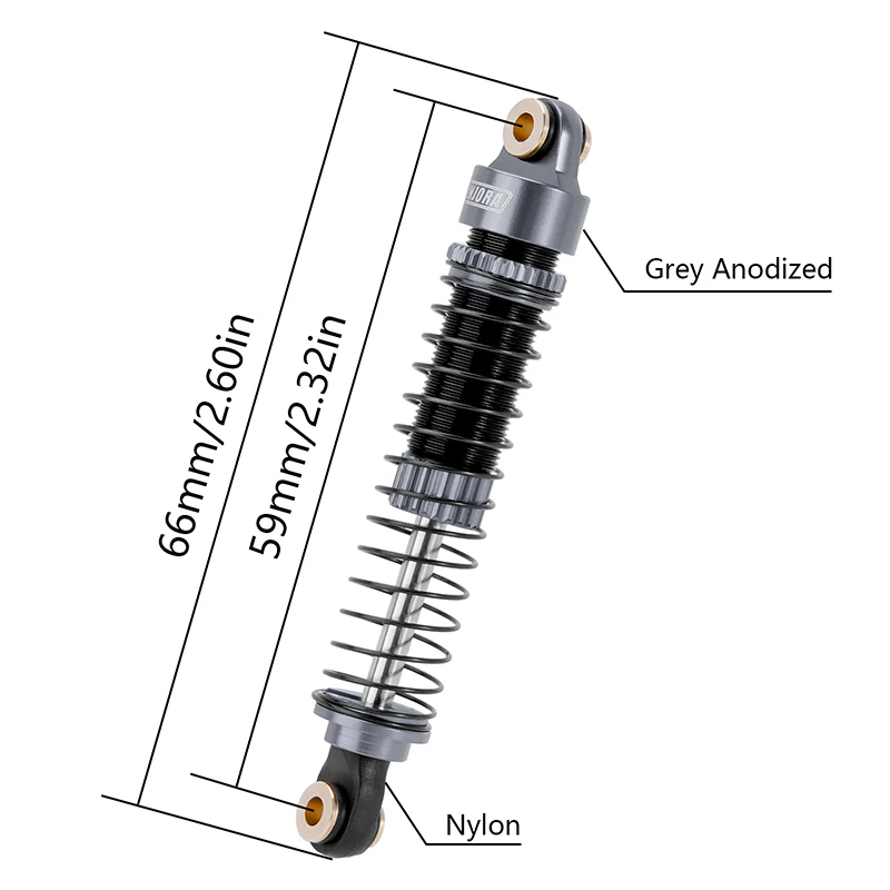 [US Warehouse] INJORA 59mm Long Threaded Oil Shocks for 1/18 TRX4M (4M-42) - Image 16