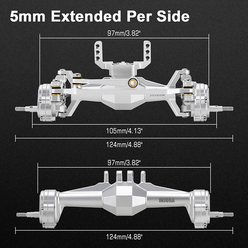 INJORA +5mm Diamond Portal Axles for 1/18 TRX4M - Image 3