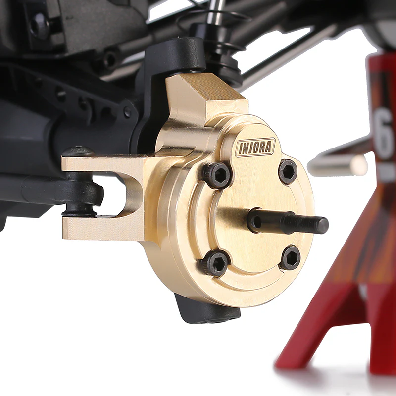 INJORA 66g/set Brass Portal Cover Steering Knuckle Set for 1/18 UTB18 Capra (UTB18-02) - Image 3