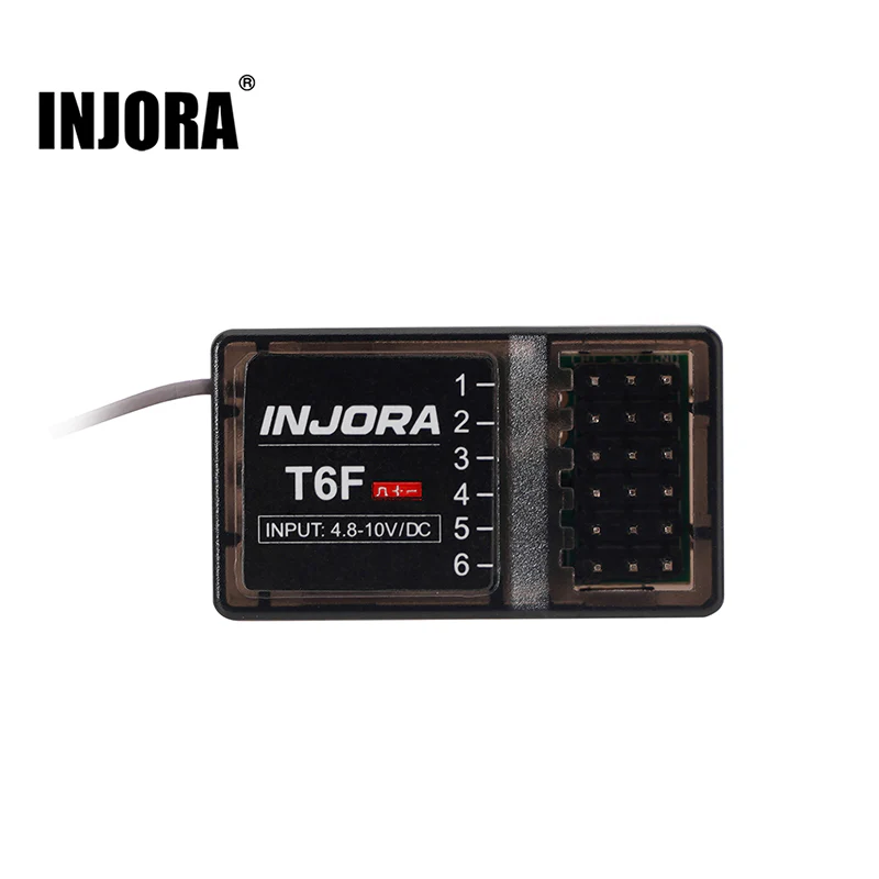 INJORA 6CH 2.4GHz Receiver for 1/24 1/18 1/10 RC Cars