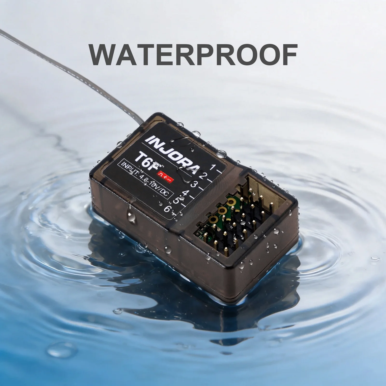 INJORA 6CH 2.4GHz Receiver for 1/24 1/18 1/10 RC Cars - Image 4