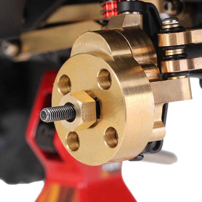INJORA 7mm Brass Wheel Hex Hub Extenders for FMS FCX24 FCX18 (FCX24-07) - Image 4
