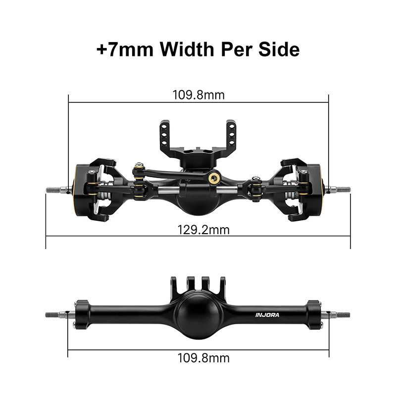 INJORA +7mm Planet Axles with Double Joint Shafts for 1/18 TRX4M - Image 8