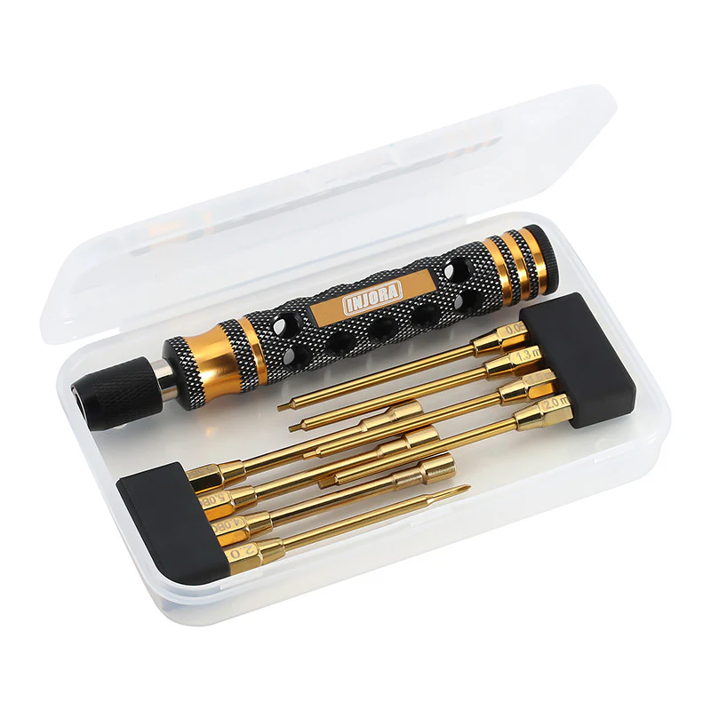 INJORA 8-in-1 Hex, Phillips Screwdriver, Nut Drivers Quick Change Tool Kit for 1/24 1/18 Mini RC - Image 14