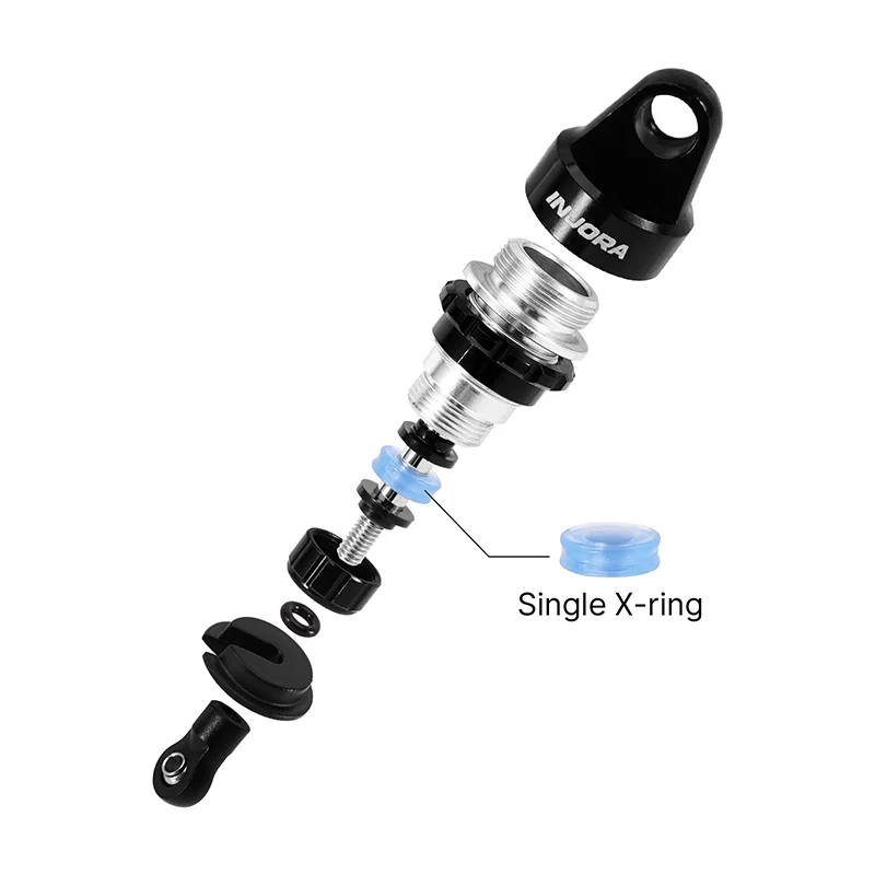 INJORA 88mm Oil Shocks with Progressive Springs for 1/16 Monster Truck Mini Maxx Mini XRT - Image 6