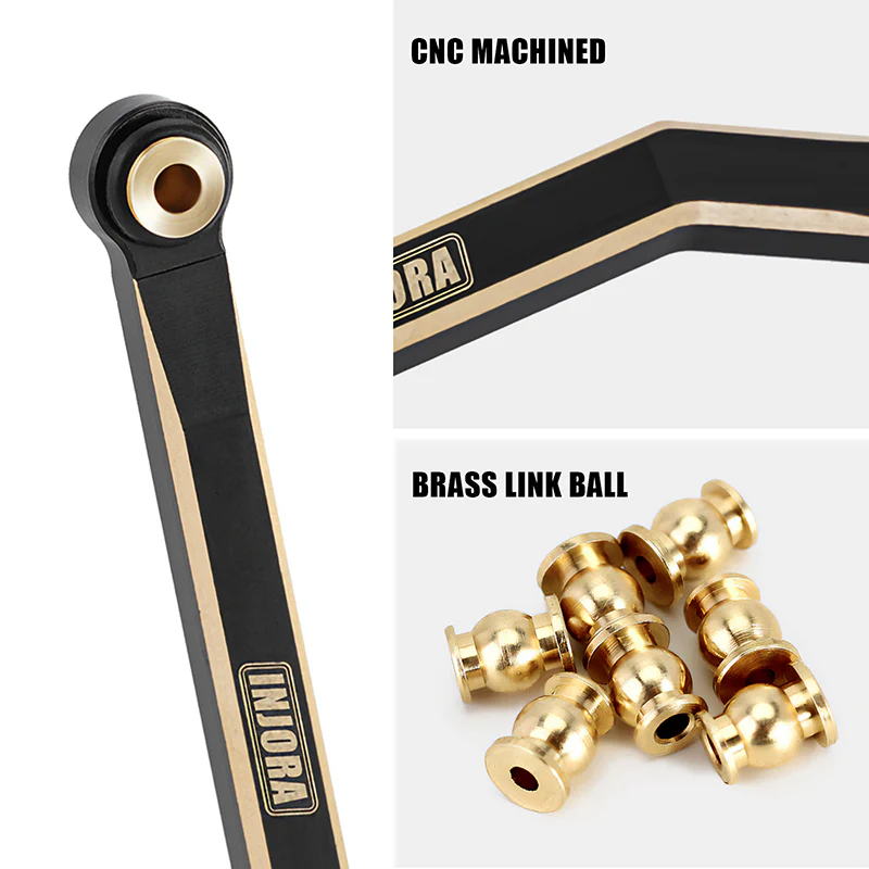 INJORA 8PCS 39g Heavy Brass High Clearance Chassis Links for FCX24 (FCX24-04) - Image 4