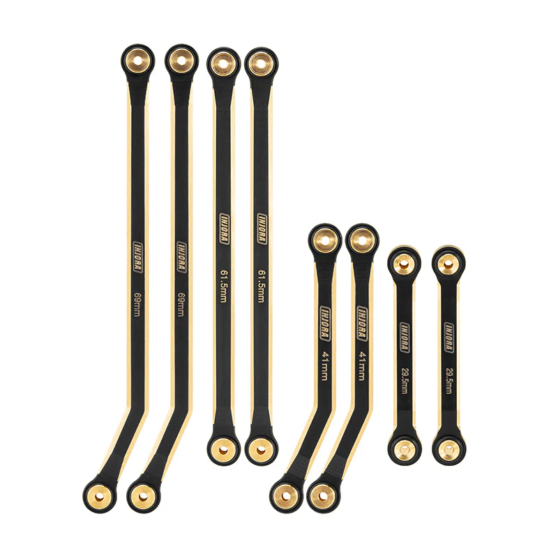 [Clearance Sale] INJORA 8PCS Black Brass High Clearance Links Set for 1/24 Axial SCX24 Deadbolt Betty - Image 2