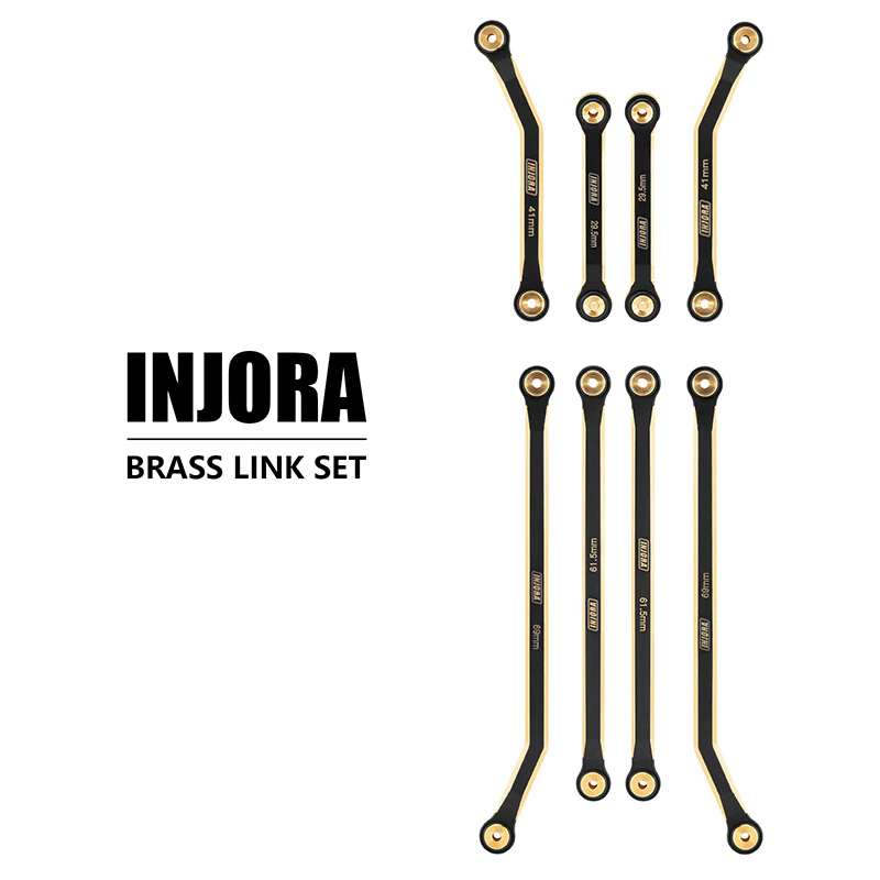 [Clearance Sale] INJORA 8PCS Black Brass High Clearance Links Set for 1/24 Axial SCX24 Deadbolt Betty - Image 3