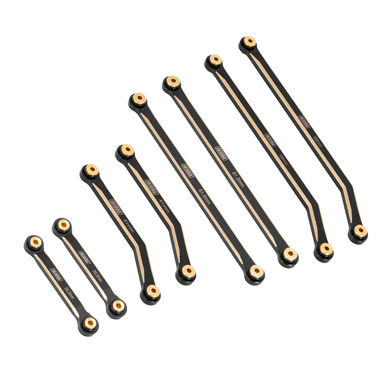 [Clearance Sale] INJORA 8PCS Black Brass High Clearance Links Set for 1/24 Axial SCX24 Deadbolt Betty - Image 6