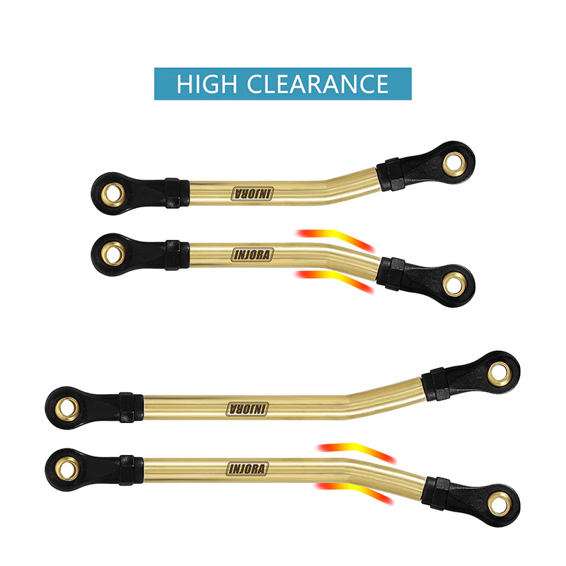 INJORA 8PCS Brass High Clearance Links Set for 1/18 TRX4M Defender Bronco - Image 5