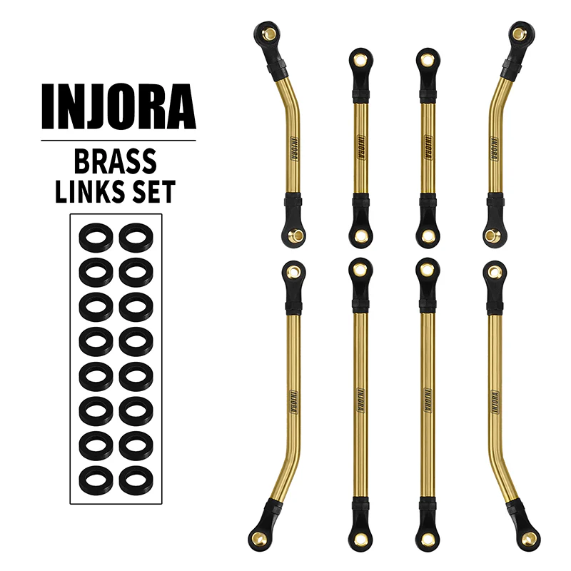 INJORA 8PCS Brass High Clearance Links Set for 1/18 TRX4M High Trail K10 F150 (4M-77) - Image 2
