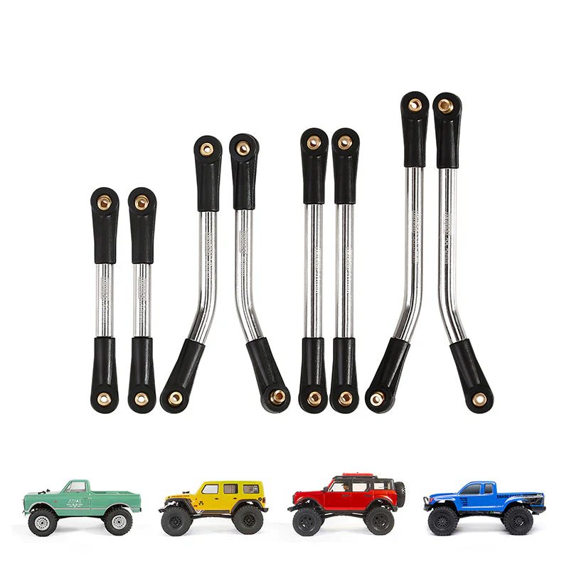 [US Warehouse] INJORA 8PCS Stainless Steel High Clearance 4 Links Set for SCX24 C10 JLU Bronco Base Camp 4Runner - Image 7