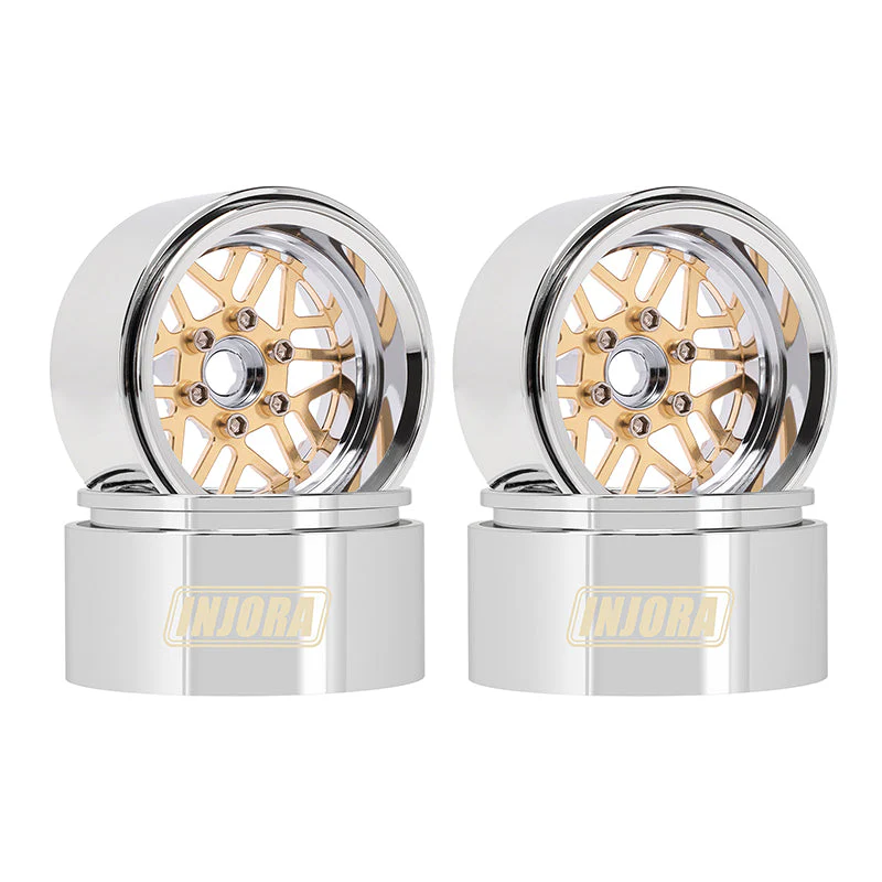 INJORA 1.9" ModuWheel Brass & Aluminum -9.65mm Offset Wheels for 1/10 RC Crawlers - Image 10