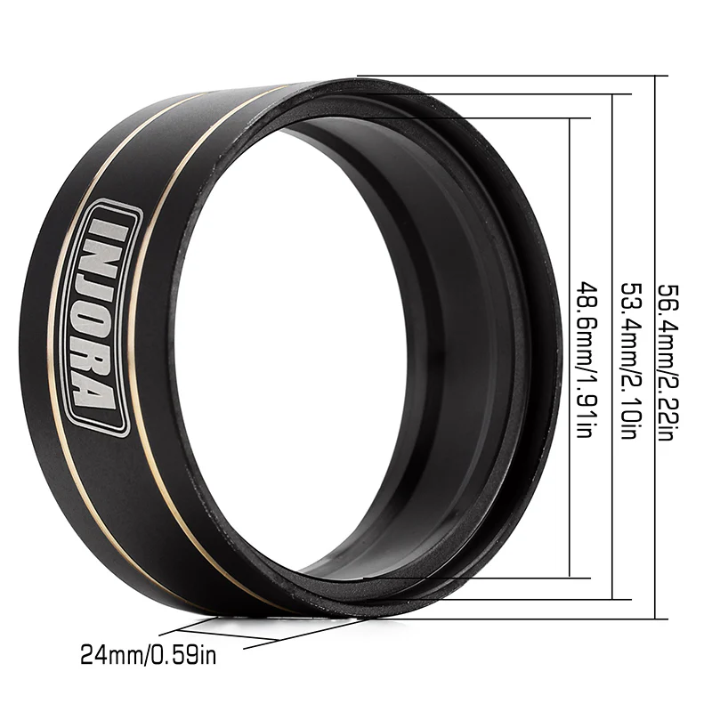 INJORA 94g/pcs Brass Internal Beadlock Ring Clamp Rings for 1.9" Wheel Rims - Image 12