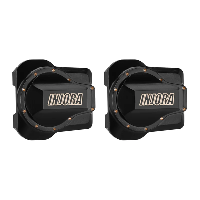 INJORA 9g/pcs Black Coating Brass Front Rear Diff Covers for 1/18 TRX4M (4M-62) - Image 3