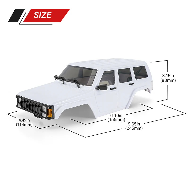 INJORA Cherokee Body for 155mm 1/18 TRX4M Bronco Defender - Image 3