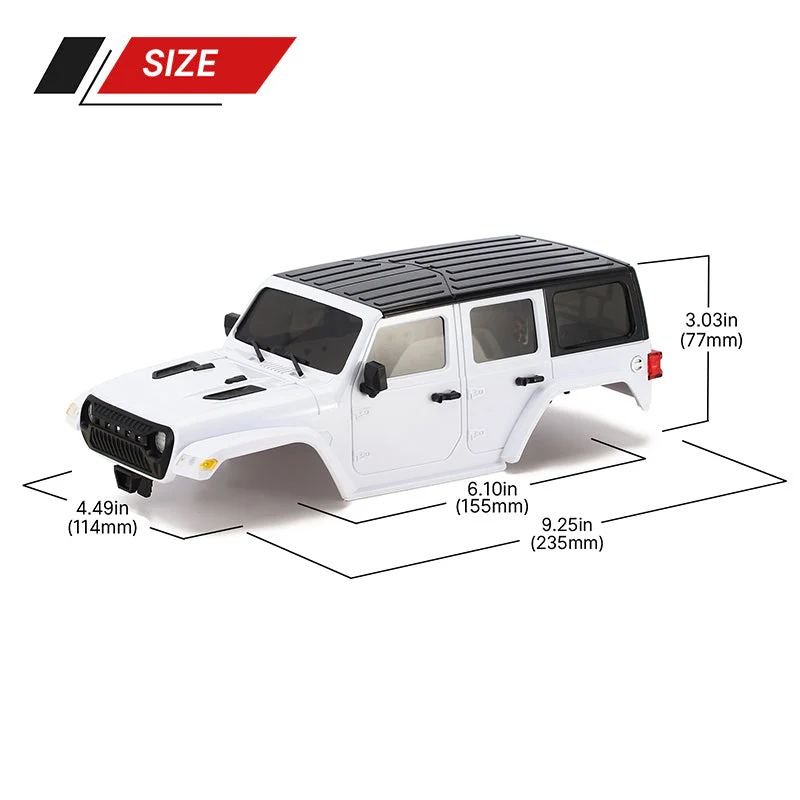 INJORA Hard Top Body for 155mm 1/18 TRX4M Bronco Defender - Image 3