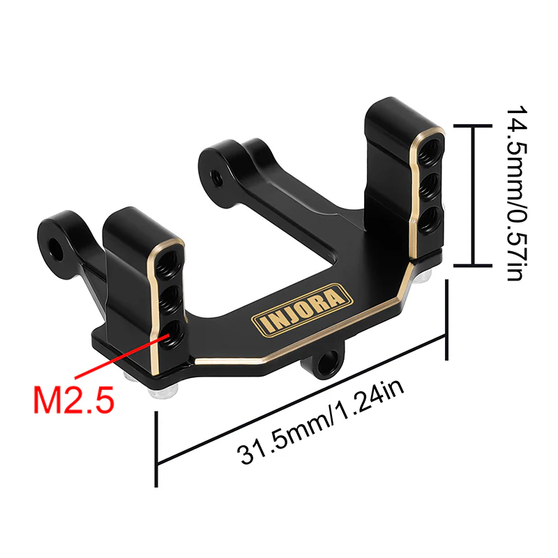 INJORA INJS11 Servo with Brass Servo Mount & Horn for 1/18 Redcat Ascent-18 - Image 9