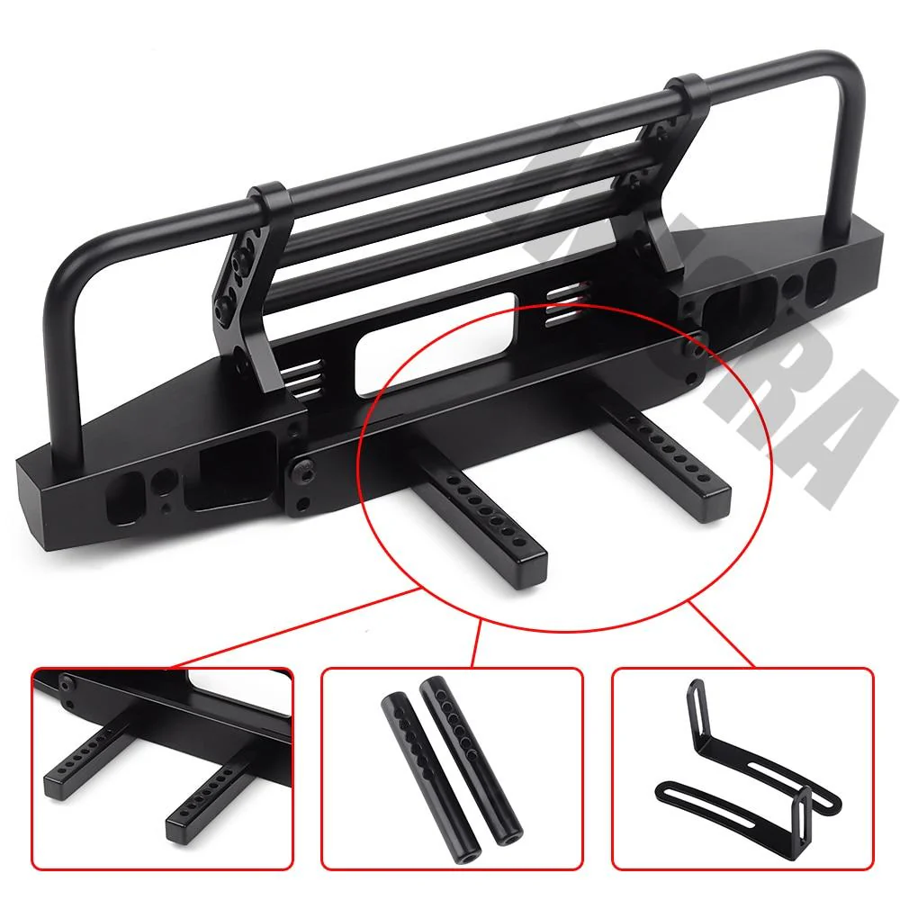 INJORA Adjustable Metal Front Bumper for TRX4 SCX10 & SCX10 II - Image 7