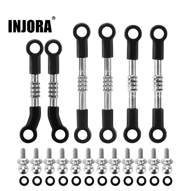 [US Warehouse] INJORA Adjustable Stainless Steel Links Set for Losi Micro-B Micro-T