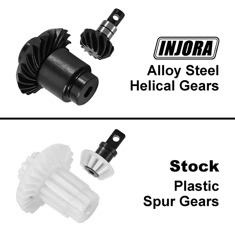 INJORA Alloy Steel Helical Overdrive Gears for FMS FCX24 FCX18 - Image 3