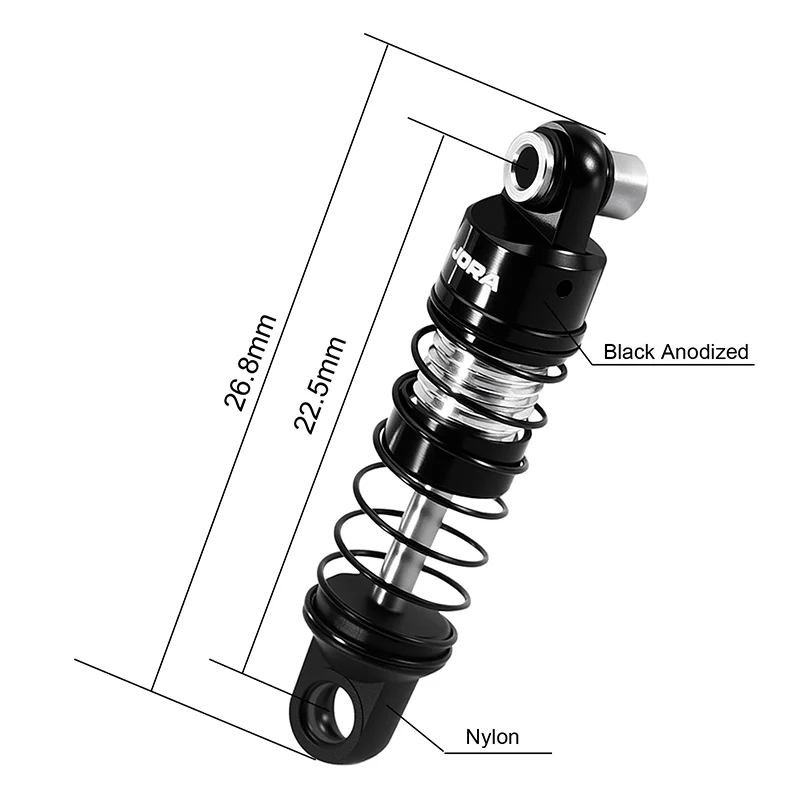 INJORA 23mm Aluminum Oil Shocks for 1/30 Axial SCX30 - Image 3