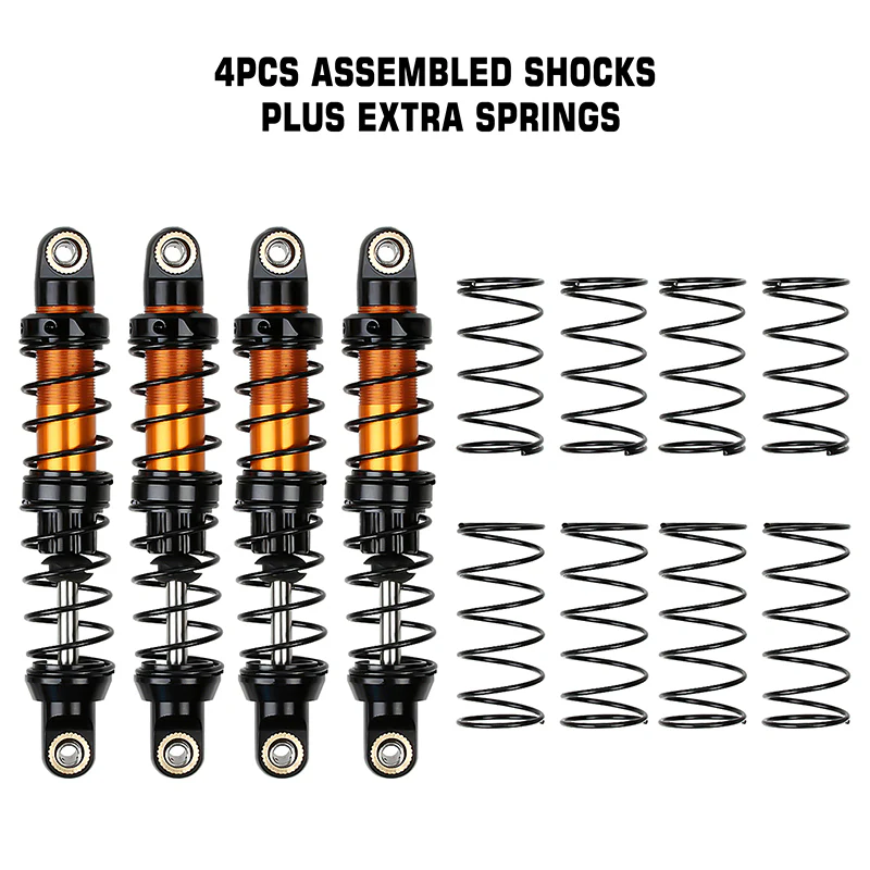 INJORA Aluminum 70-120mm Dual Stage Spring Shock Absorber Damper for 1/10 RC Crawler - Image 23
